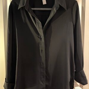 H&M Classic Black Button Down Shirt